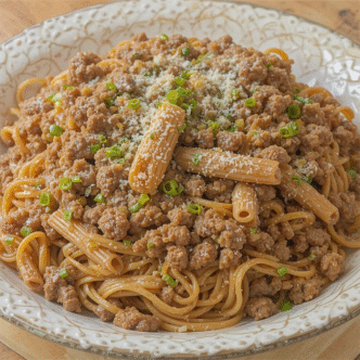 Easy ground beef pasta
