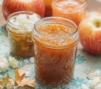 Homemade caramel apple jam