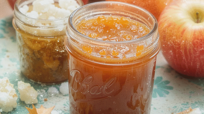 Homemade caramel apple jam