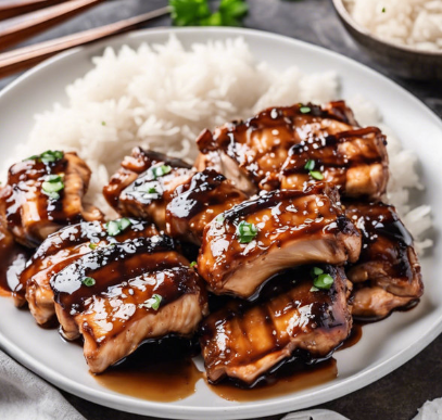 Chicken teriyaki and rice