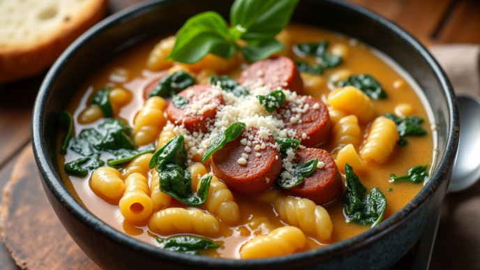 Creamy parmesan italian sausage ditalini soup – easy diy recipe