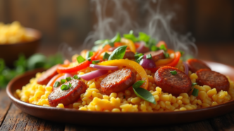 Delicious sausage and rice recipe