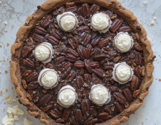 Brownie pecan pie