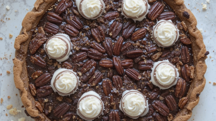 Brownie pecan pie