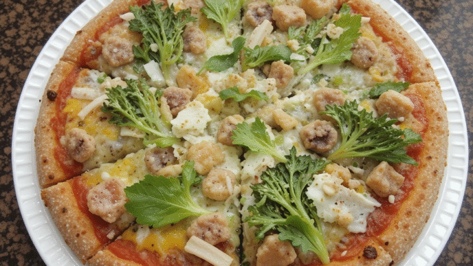 Healthy oat flour pizza recipe